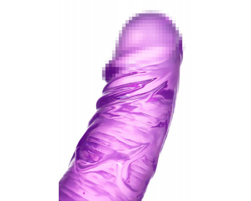 Фаллоимитатор двусторонний с вибропулей TOYFA Basic Double Dildo, TPR, фиолетовый, 35 см