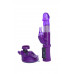 Вибратор с клиторальным стимулятором A-Toys by TOYFA, TPR, фиолетовый, 22 см