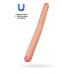 Фаллоимитатор RealStick Brutal Castor двусторонний, neoskin, телесный, 56 cм