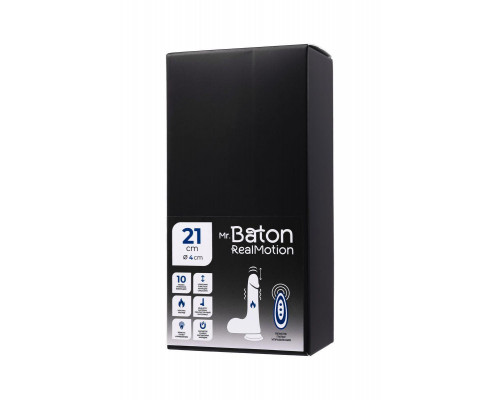 Вибратор-пульсатор реалистичный, Mr.Baton, RealMotion, силикон, 21см, Ø4