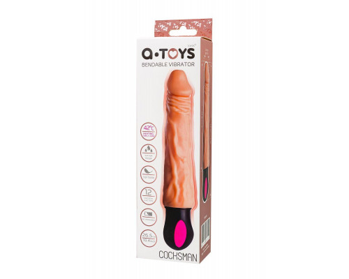 Реалистичный вибратор с подогревом A-Toys by TOYFA Cocksman, TPE, телесный, 26,5 см