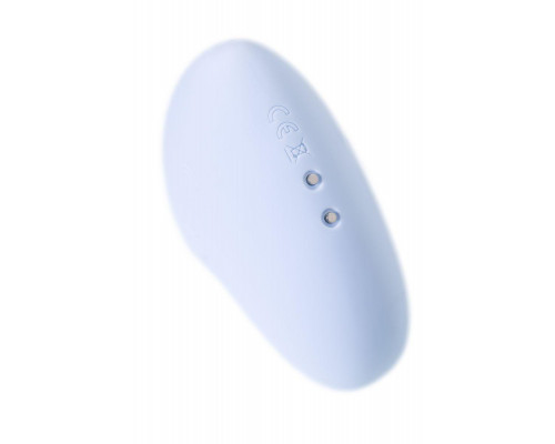 Вакуумно-волновой стимулятор клитора с вибрацией Satisfyer Cutie Heart, силикон, голубой, 7,7 см