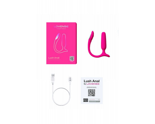 Анальный вибратор с ДУ управлением LOVENSE Lush Anal, силикон, 9,8 см