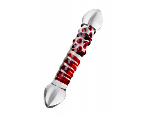 Двусторонний фаллоимитатор Sexus Glass, стекло, прозрачный, 21 см