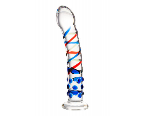 Нереалистичный фаллоимитатор Sexus Glass, стекло, прозрачный, 18 см