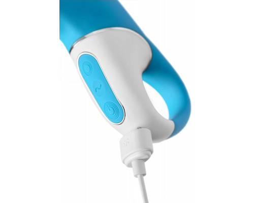 Нереалистичный вибратор Satisfyer Embrace me, силикон, бирюзовый, 22,5 см