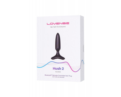 Анальная втулка LOVENSE Hush 2 (XS), силикон, черная, 12,1 см, Ø 2,5 см
