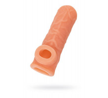 Насадка реалистичная KOKOS NUDE SLEEVE с дополнительной стимуляцией, TPE, телесная, 14 см