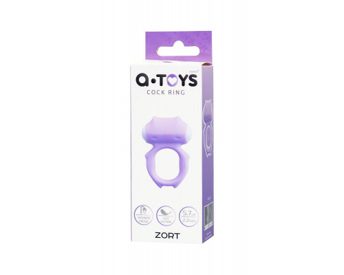 Виброкольцо на пенис A-Toys by TOYFA Zort, силикон, фиолетовое, Ø 2 см