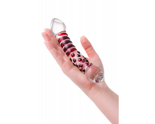 Двусторонний фаллоимитатор Sexus Glass, стекло, прозрачный, 21 см