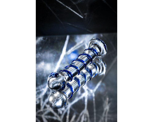 Нереалистичный фаллоимитатор Sexus Glass, стекло, прозрачный, 17 см