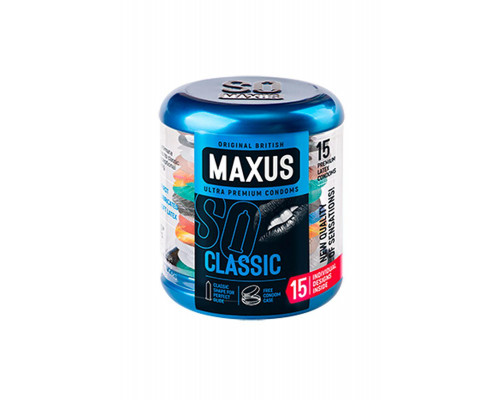 Презервативы Maxus, классические, латекс, железный кейс, 15 шт.