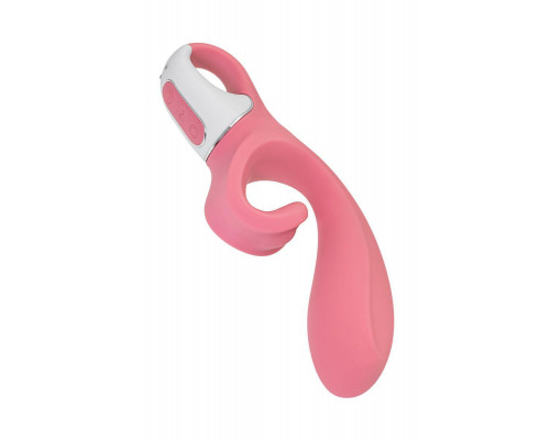 Нереалистичный вибратор Satisfyer Hug me Connect App, силикон, розовый, 20,5 см
