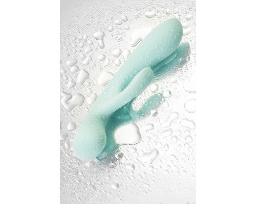 Нереалистичный вибратор Satisfyer Triple Oh, силикон, голубой, 24 см