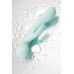 Нереалистичный вибратор Satisfyer Triple Oh, силикон, голубой, 24 см