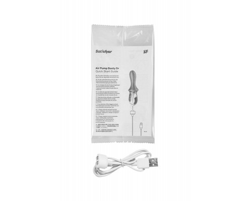 Вибратор с расширением Satisfyer Air Pump Booty 5+ Connect App, силикон, розовый, 15 см