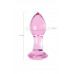 Анальная втулка Sexus Glass, стекло, розовая, 8,5 см