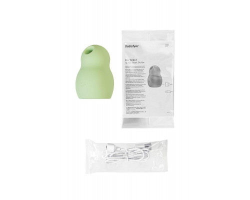 Вакуумный стимулятор клитора с вибрацией Satisfyer Pro To Go 1, мятный, 9 см