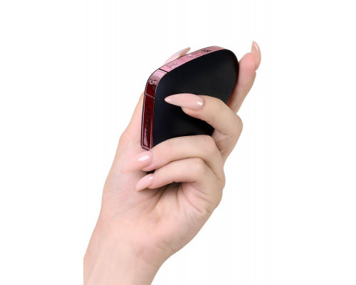 Вакуум-волновой стимулятор с вибрацией Satisfyer Love Triangle Connect App, силикон, черный, 8,8см