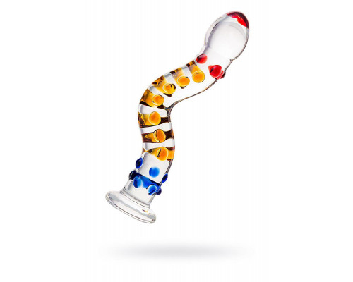 Нереалистичный фаллоимитатор Sexus Glass, стекло, прозрачный, 20 см