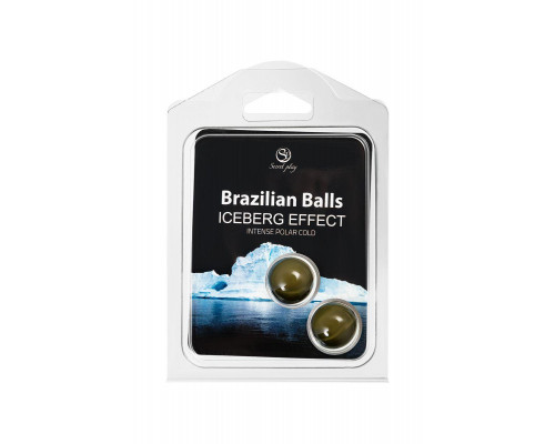 Массажное масло SECRET PLAY BRAZILIAN BALLS, ледяной эффект, 2 х 4 гр