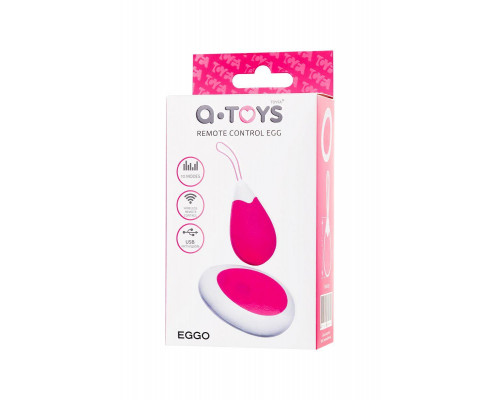 Виброяйцо A-Toys by TOYFA Eggo с пультом ДУ, силикон, розовый, 6 см