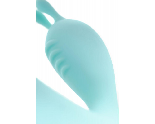 Вибратор с клиторальным стимулятором Flovetta IRIS, силикон, голубой, 22 см