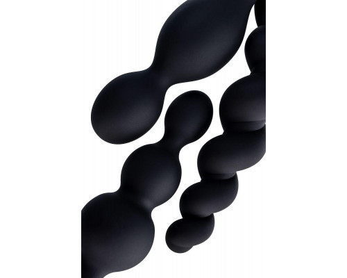 Набор анальных плагов Satisfyer Booty Call black 3 шт, силикон, чёрный, 13,5 см