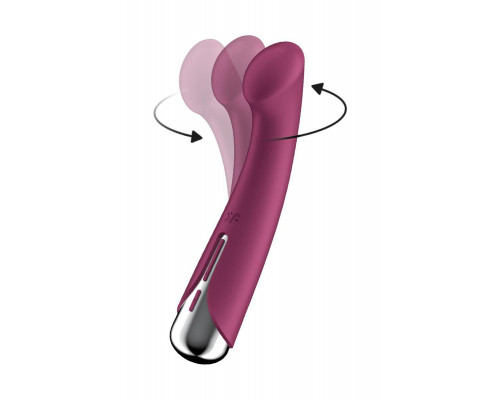 Вибратор для точки G  с ротацией Satisfyer Spinning G-Spot 1, силикон, бордовый, 16,8 см