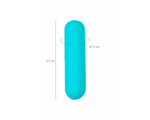 Вибропуля A-Toys by TOYFA TNIM, силикон, голубой, 6,5 см