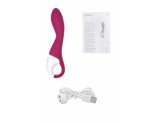 Вибратор с подогревом Satisfyer Heated Thrill Connect App, бордовый, 20,6 см