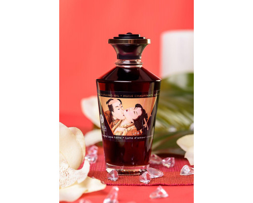 Масло массажное для тела Shunga «Любовный крем латте» (Creamy Love Latte), разогревающее, 100 мл.