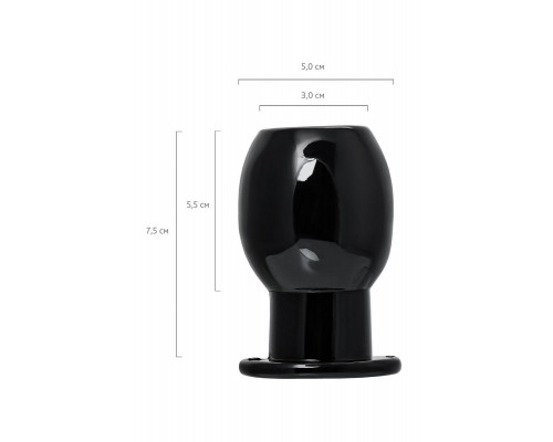 Анальная втулка TOYFA Basic L, TPE, чёрный, 7,5 см