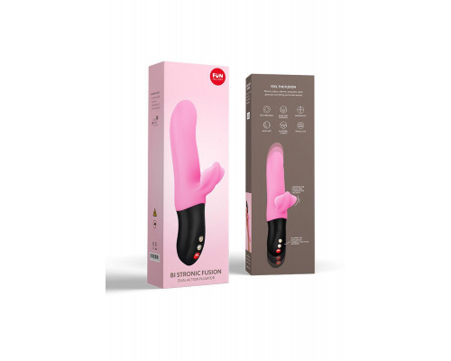 Пульсатор Fun Factory BI STRONIC FUSION, силикон, розовый, 22 см