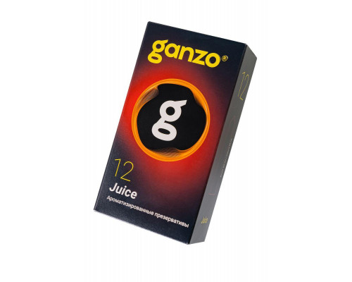 Презервативы Ganzo, juice, латекс, аромат, 18 см, 5,2 см, 12 шт.