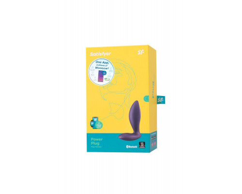 Анальный вибратор Satisfyer Power Plug Connect App, силикон, фиолетовый, 11,3 см