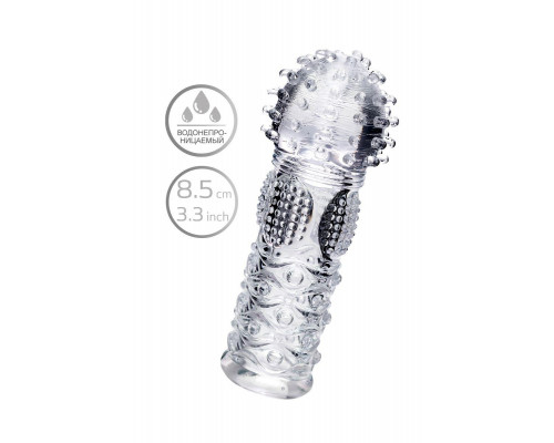 Насадка на палец A-Toys by TOYFA Hicks, TPE, прозрачный 8,5 см