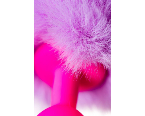Анальная втулка с хвостом ToDo by Toyfa Sweet bunny, силикон, розовая, 13 см, Ø 2,8 см, 44 г