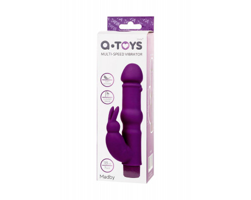 Нереалистичный вибратор A-Toys by TOYFA Madby, силикон, фиолетовый, 18 см