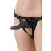 Страпон LoveToy с поясом Harness с 2 насадками, PVC, чёрный, 20 см