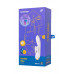 Вибратор с клиторальным стимулятором Satisfyer Double Flex Connect App, белый, силикон, 20 см