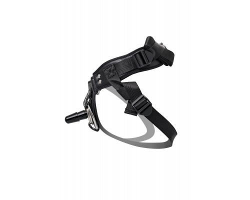 Трусики для страпона  RealStick CALIBER, экокожа, черные