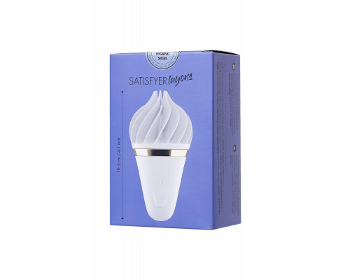 Вибромассажер Satisfyer layons Sweet Treat, силикон, белый, 10,4 см.