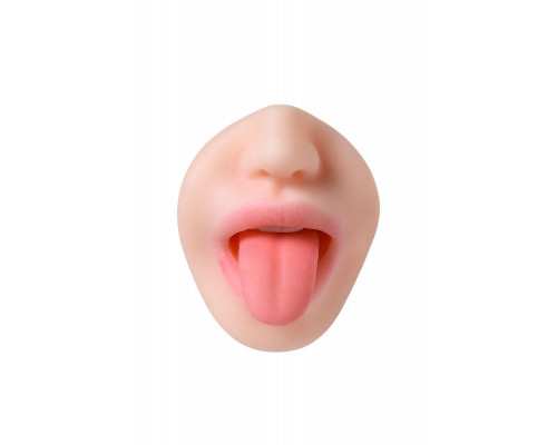 Мастурбатор реалистичный Juicy Pussy by TOYFA Fruity Tongue, рот и вагина, TPE, телесный,19 см