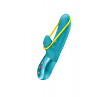 Вибратор кролик Fun Factory AMORINO, силикон, аквамарин, 17,5 см