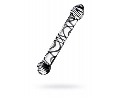Двусторонний фаллоимитатор Sexus Glass, стекло, прозрачный, 20,5 см