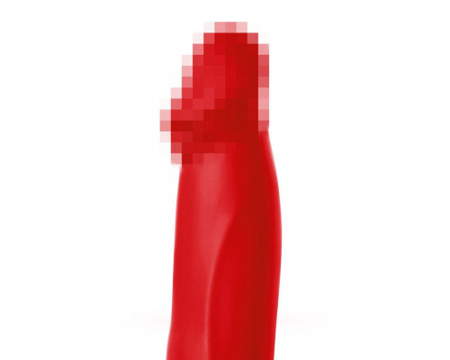 Насадка на пенис для двойного проникновения Black&Red by TOYFA, силикон, красный, 19 см