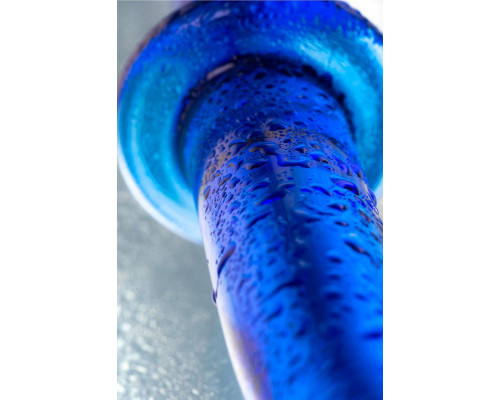 Двусторонний фаллоимитатор Sexus Glass, стекло, синий, 25 см