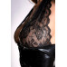 Комплект Glossy Gigi из материала Wetlook, черный, XL