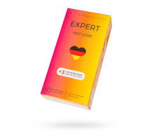 Презервативы EXPERT Hot Love Germany 12шт +(3 бесплатно), с разогревающим эффектом